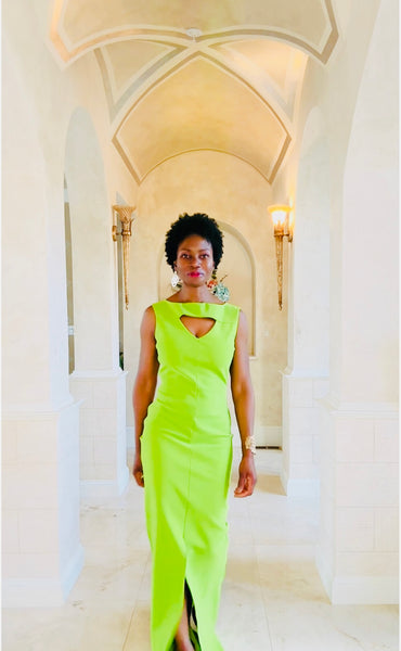 Lime green maxi dress – A Beautiful Closet 202-394-4115