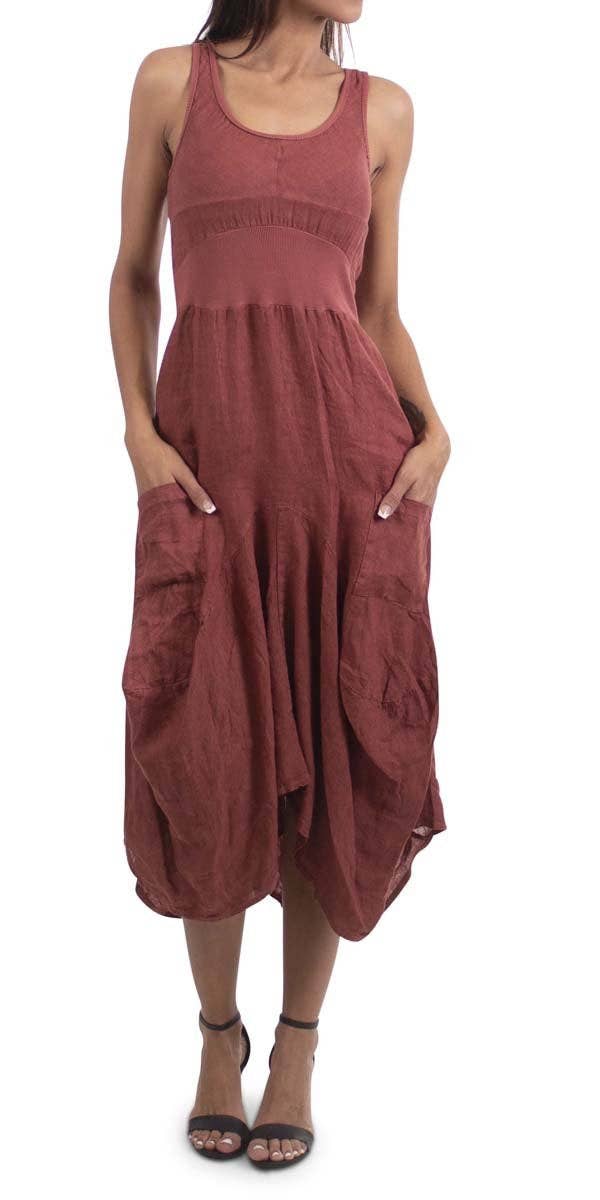 Linen Sleeveless Dress