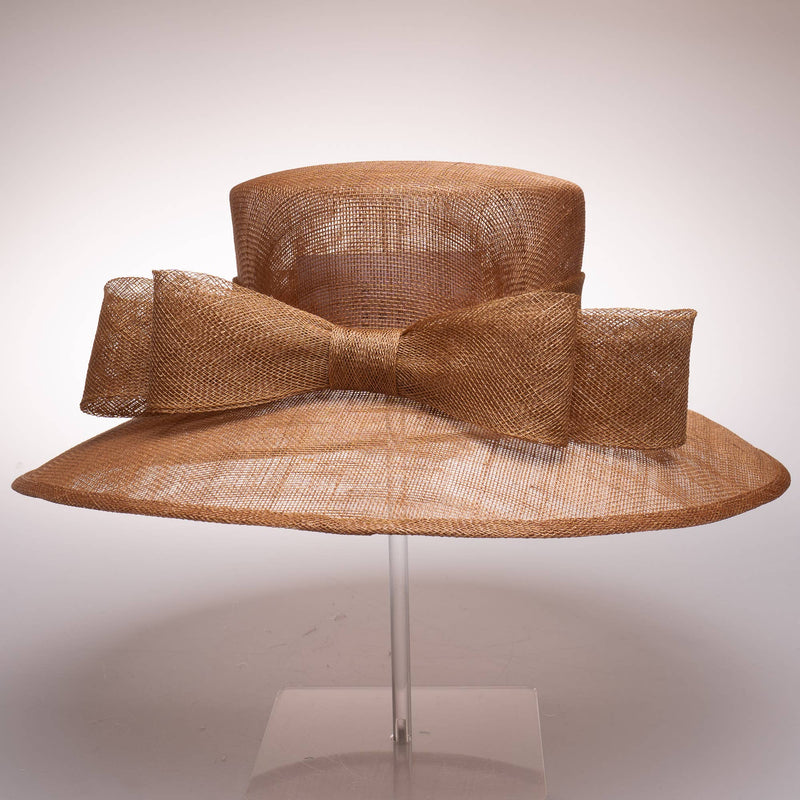 123069 Classic Sinamay Downbrim Hat Sinamay Ribbon bow back