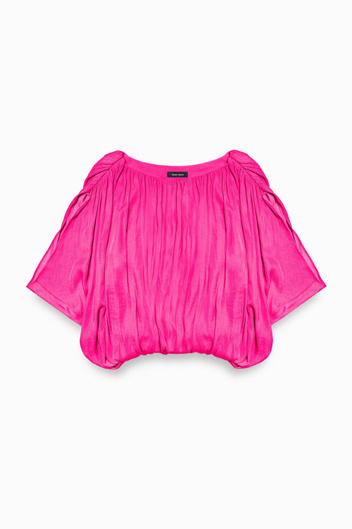 Grecian Drape Bubble Blouse