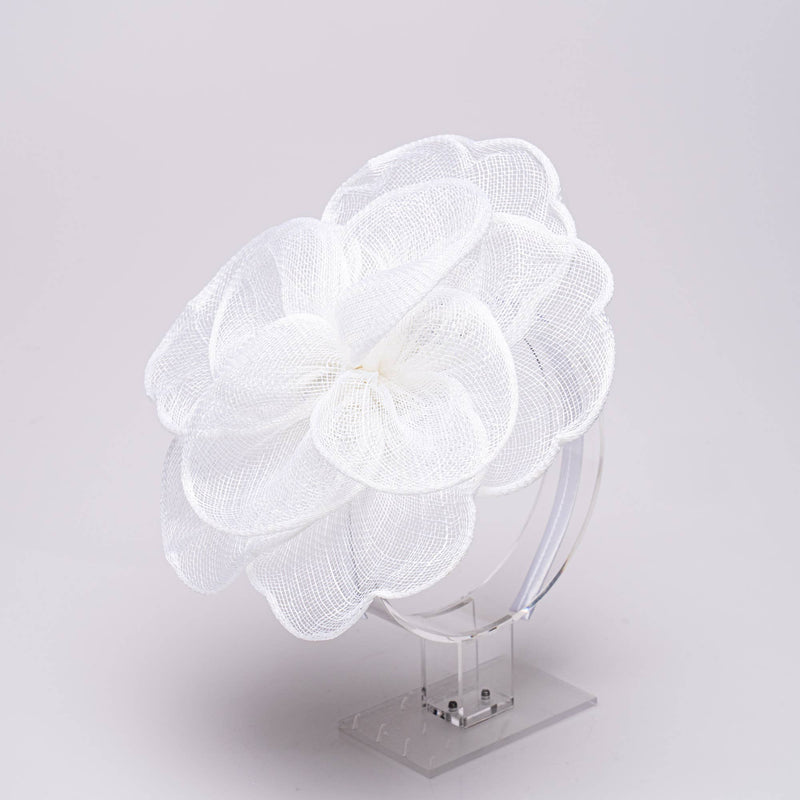 5919H | Sinamay Peony Pedal Narrow Headband Fascinator
