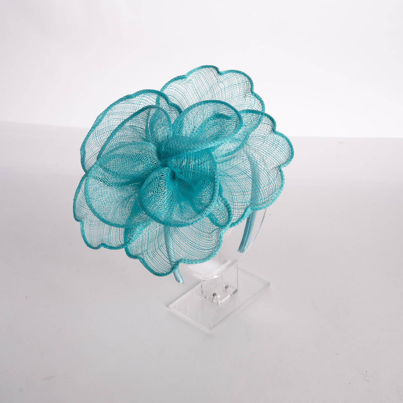 5919H | Sinamay Peony Pedal Narrow Headband Fascinator