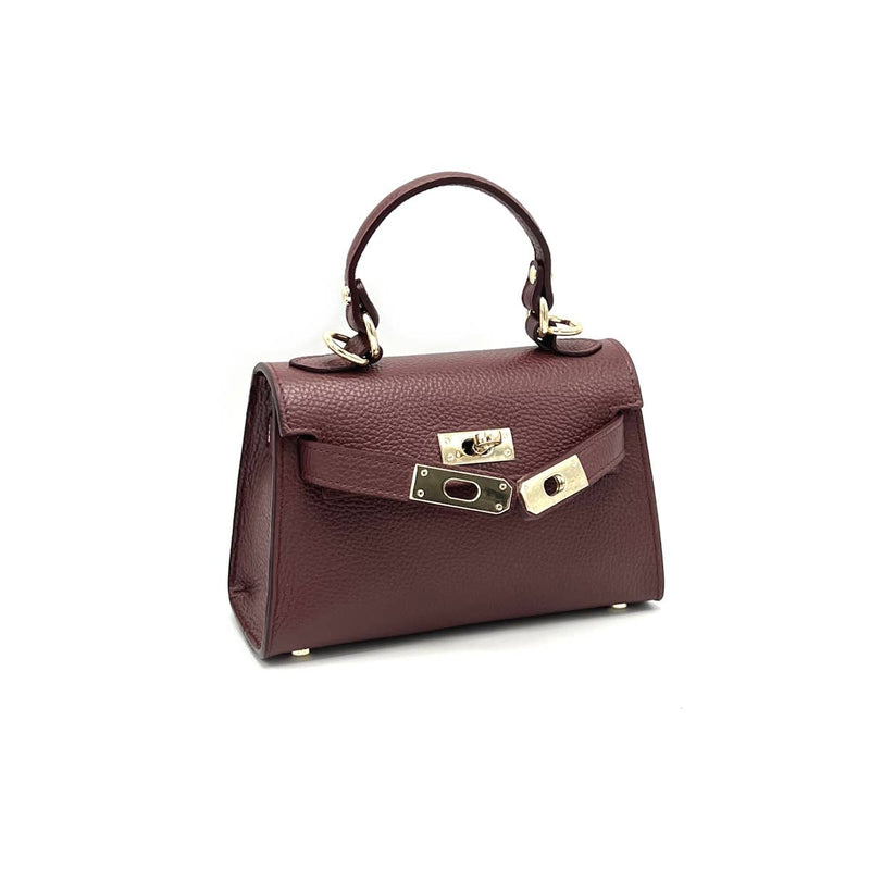 Genuine leather shoulder bag, Made in Italy, art. 112609