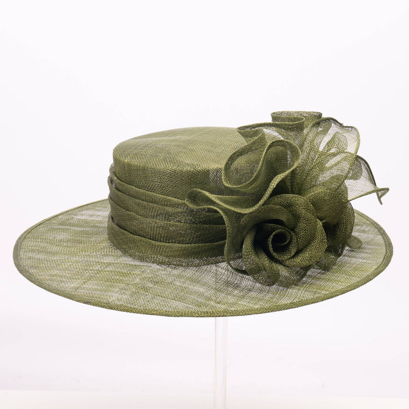 119160 | Folded Rose Sina Medium Brim Hat For Women