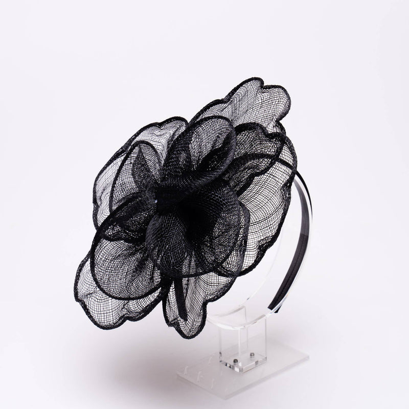5919H | Sinamay Peony Pedal Narrow Headband Fascinator