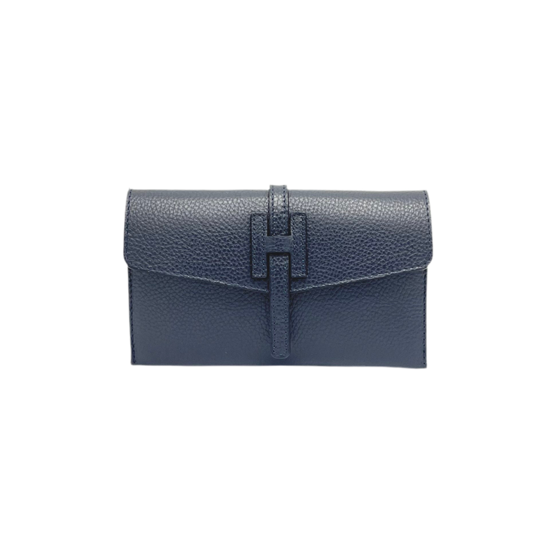 Genuine leather mini clutch bag, Made in Italy, art. 112592