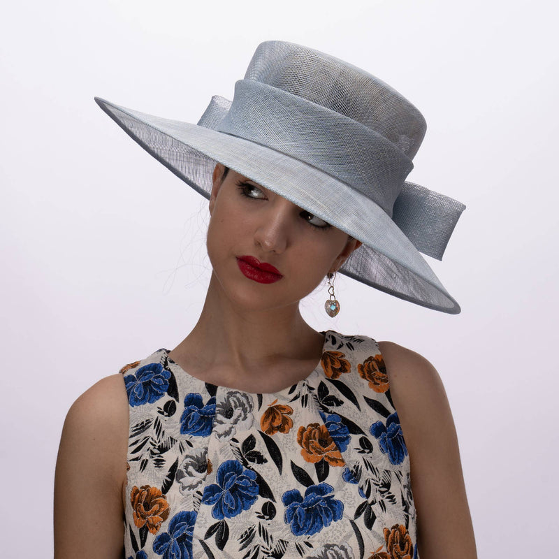 123069 Classic Sinamay Downbrim Hat Sinamay Ribbon bow back