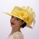 119160 | Folded Rose Sina Medium Brim Hat For Women
