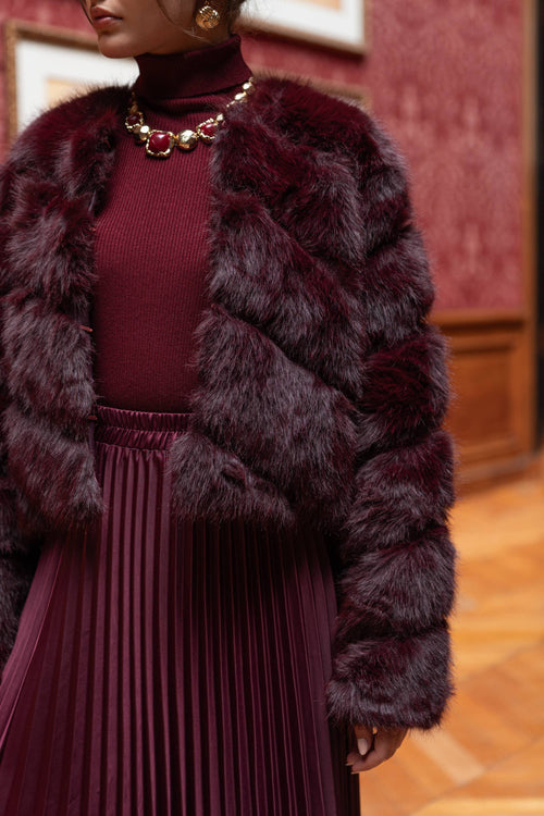 Paula short faux fur jacket