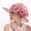 119160 | Folded Rose Sina Medium Brim Hat For Women