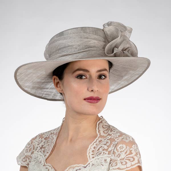 119160 | Folded Rose Sina Medium Brim Hat For Women
