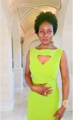Lime green maxi dress