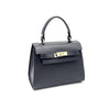 Genuine leather top handle bag, Made in Italy.