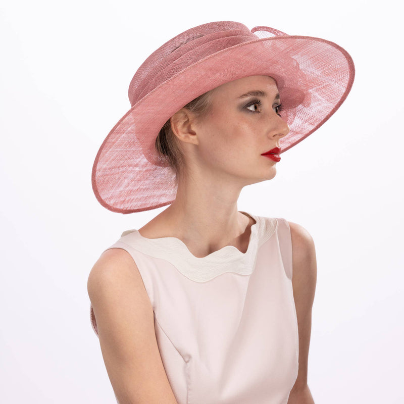 119160 | Folded Rose Sina Medium Brim Hat For Women