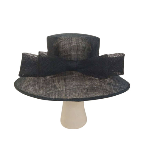 123069 Classic Sinamay Downbrim Hat Sinamay Ribbon bow back