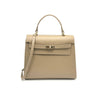 Genuine leather top handle bag XL, Made in Italy, art. 112634
