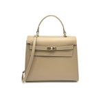 Genuine leather top handle bag XL, Made in Italy, art. 112634