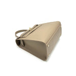 Genuine leather top handle bag XL, Made in Italy, art. 112634
