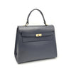 Genuine leather top handle bag XL, Made in Italy, art. 112634