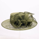 119160 | Folded Rose Sina Medium Brim Hat For Women