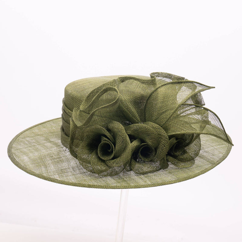 119160 | Folded Rose Sina Medium Brim Hat For Women