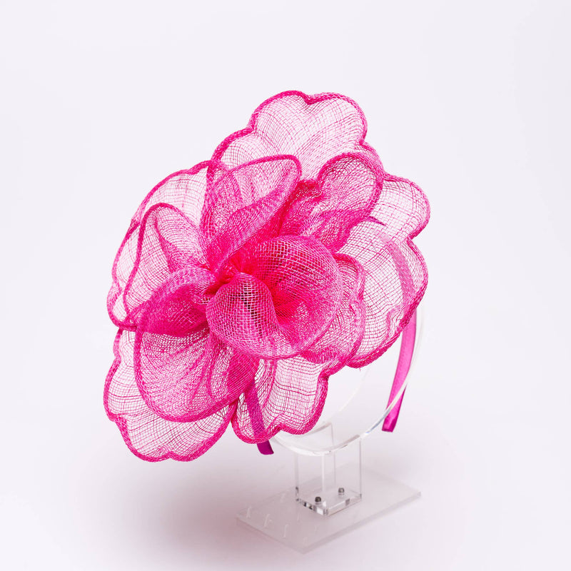 5919H | Sinamay Peony Pedal Narrow Headband Fascinator