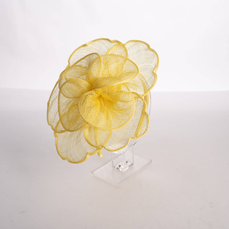 5919H | Sinamay Peony Pedal Narrow Headband Fascinator
