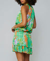 Floral pleated Tired dress
