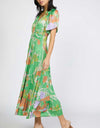 Floral printed tiered midi dress