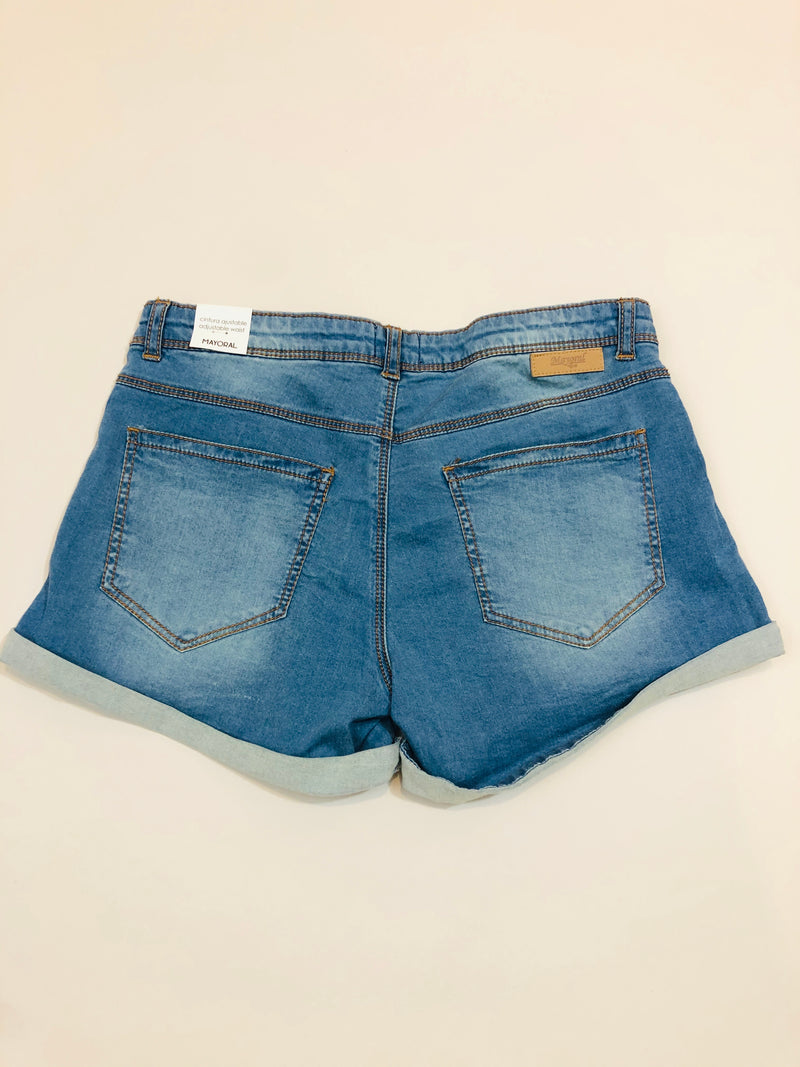 Denim shorts with Rhinestone detail